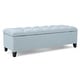 preview thumbnail 9 of 19, Christopher Knight Home Contemporary Storage Ottoman with Button Tufting in Fabric, 51 Inches