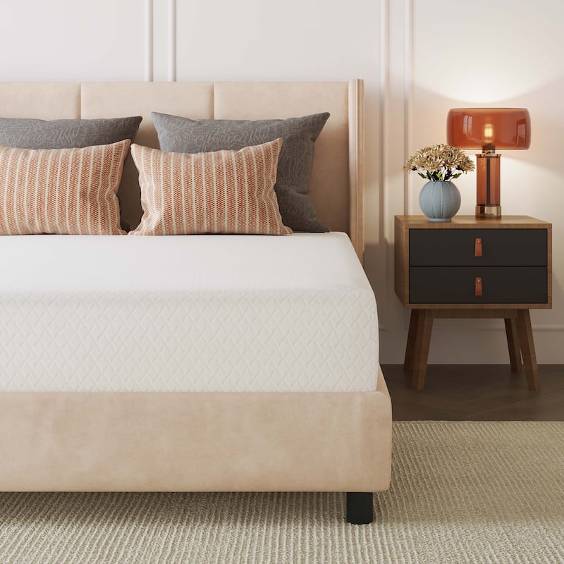 8" Medium Gel Memory Foam Mattress Infused with Green Tea