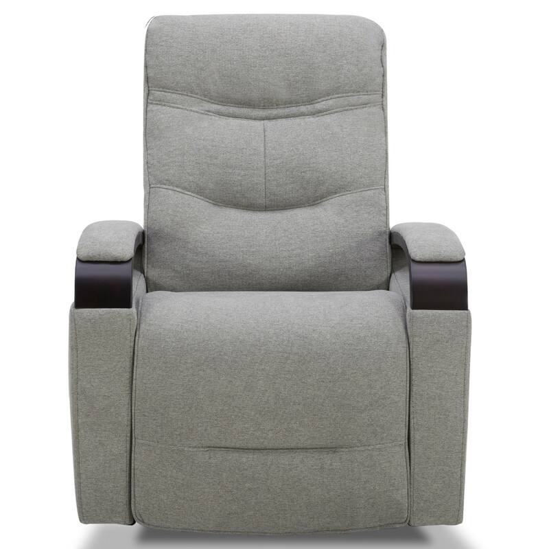 Spruce & Spring Regan Leather Power Recliner Swivel Glider Rocker with Power Headrest
