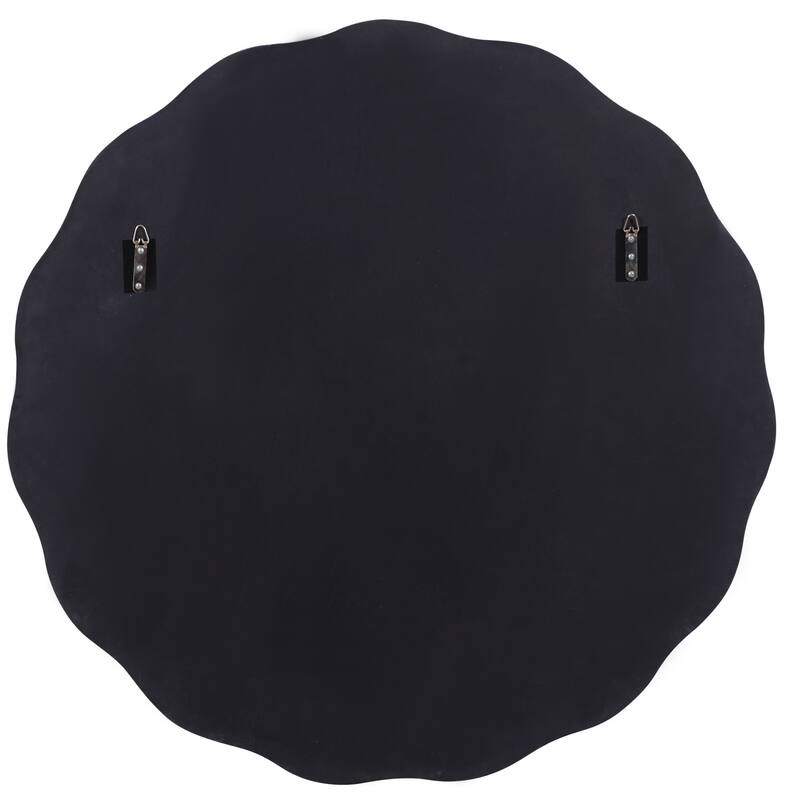 Uttermost Aneta 42" Round Scalloped Edge Elegant Large Wall Mirror