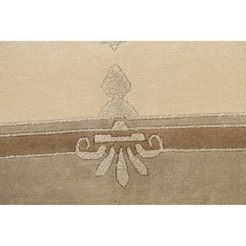 Nepalese Vegetable Dye Oriental Area Rug Wool Hand-knotted Carpet - 6'1" x 9'0"