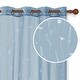 preview thumbnail 5 of 7, Deconovo Floral Pattern Light-filtering Sheer Curtains 2 Panels - W52 x L84 Blue