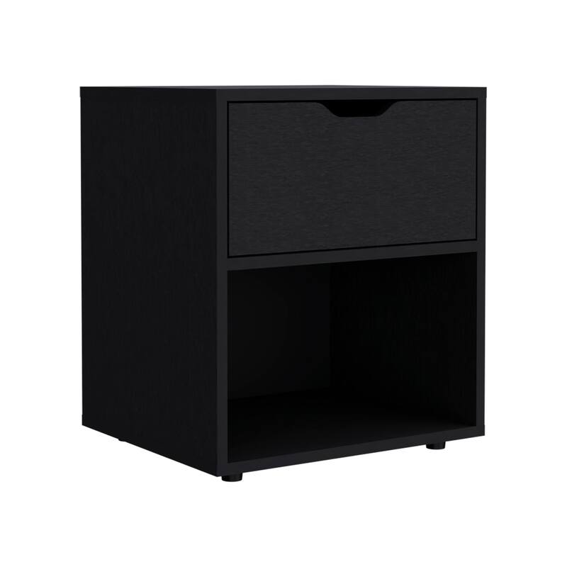 Aberdeeen 19.7-Inch High Nightstand End Table with Open Shelf