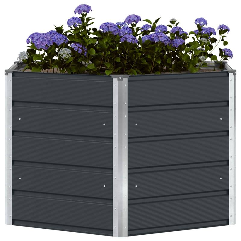 vidaXL Planter in Steel - 50.79 x 50.79 x 17.72 in.