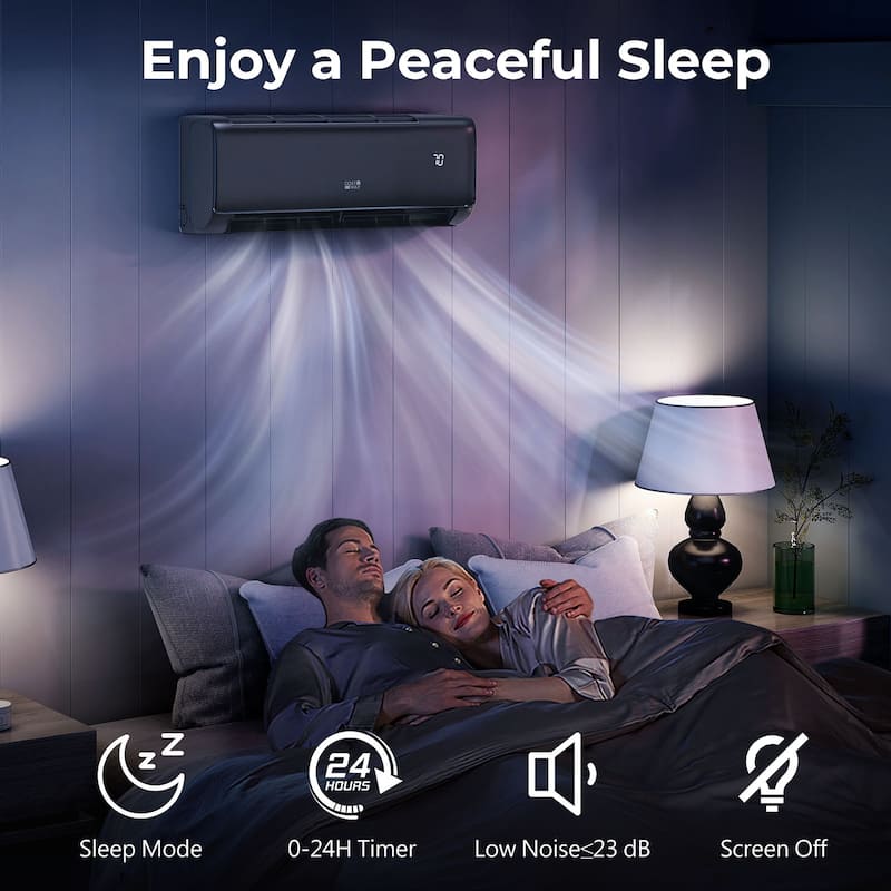Costway 12000BTU Wifi Enabled Mini Split AC 22 SEER2115V Inverter Air - See Details