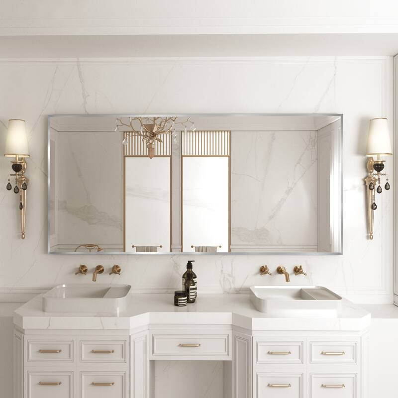 QuivaraView Wall Mounted Aluminum Frame Bathroom Vanity Mirror