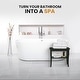 preview thumbnail 18 of 27, Bamboo Shower Bench Spa Stool - Wood 2-Tier Seat, Foot Rest Shaving Stool with Non-Slip Feet + Storage Shelf