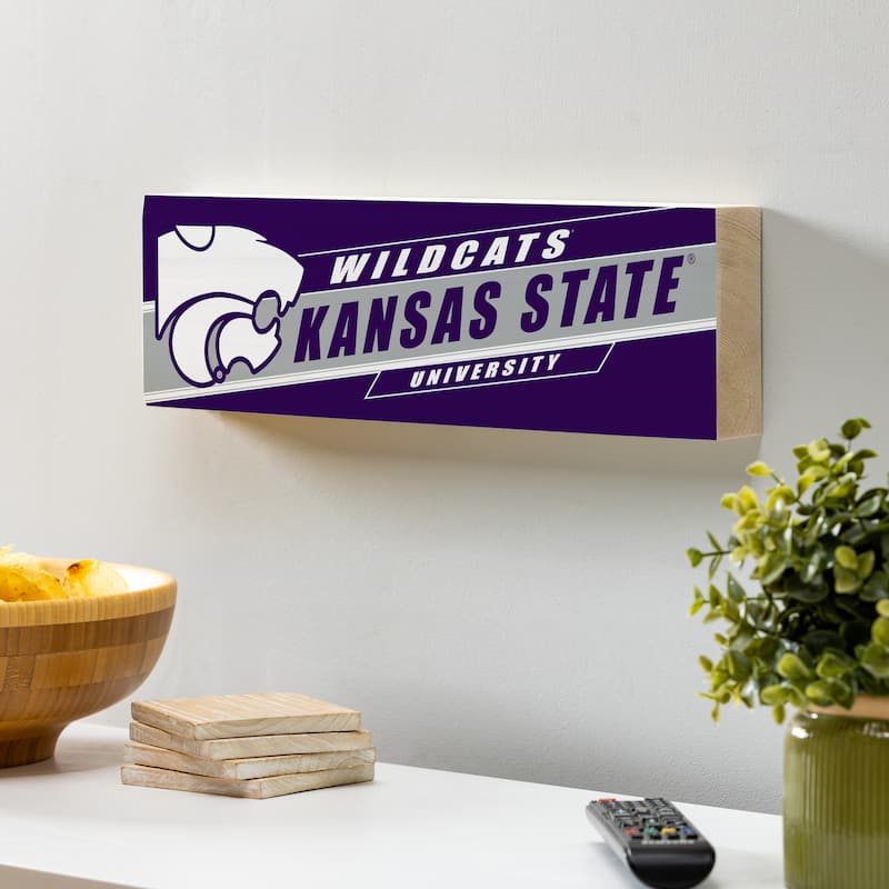 Kansas State University Wooden Tabletop Mantel Shelf Sign
