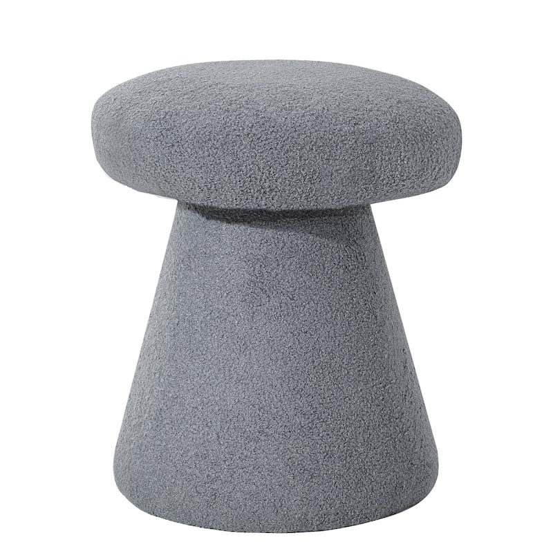 Adeco Mushroom Ottoman Large Soft Foot Stool for Living Room Bedroom