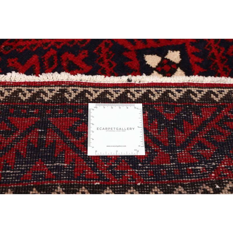 ECARPETGALLERY Hand-knotted Teimani Red Wool Rug - 4'2 x 7'8