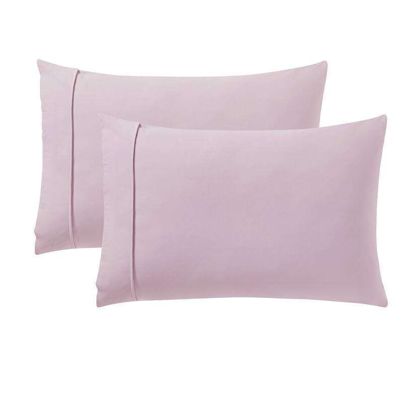 1500 Supreme Collection Microfiber Flannel Pillowcase 2 Pack - Standard - Pale Pink
