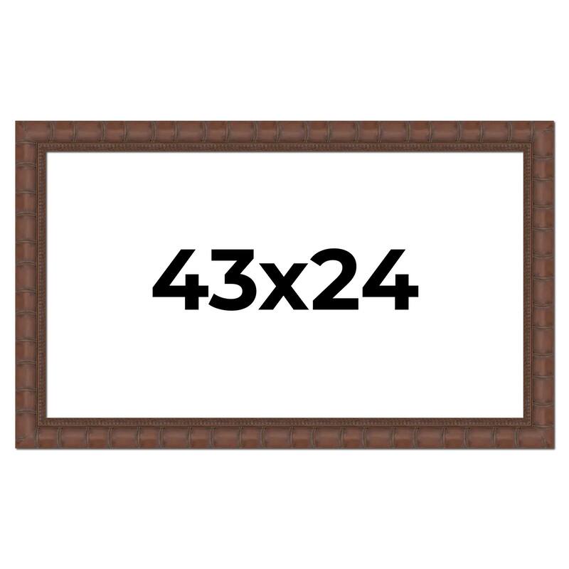 43x24 Frame Pewter Solid Wood Picture Frame Width 1.625 Inches | Interior Frame Depth 0.6875 Inches