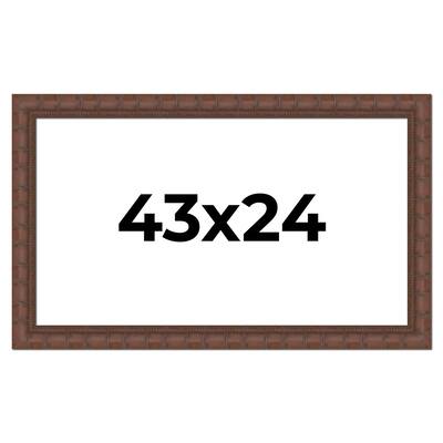 43x24 Frame Pewter Solid Wood Picture Frame Width 1.625 Inches | Interior Frame Depth 0.6875 Inches