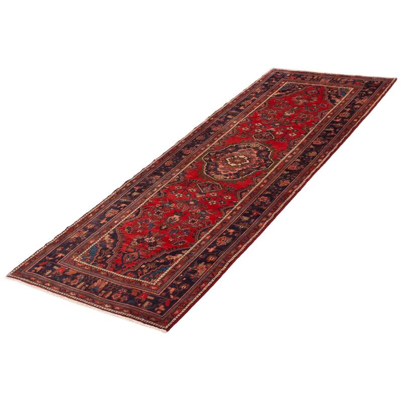 ECARPETGALLERY Hand-knotted Anadol Red Wool Rug - 3'7 x 10'2
