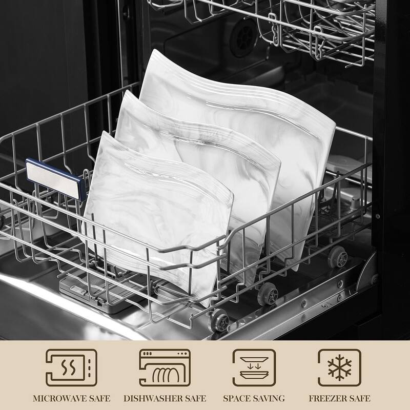 MALACASA Flora Porcelain Rectangular Serving Plates