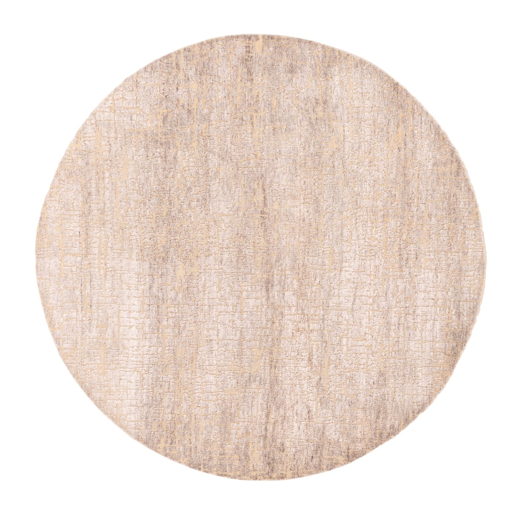 ECARPETGALLERY Hand-knotted Legacy Grey Silk, Wool Rug - 5'10 x 5'10