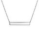 preview thumbnail 1 of 12, Sideway Bar Necklace Silver, Rose Gold Plated 925 Sterling Silver