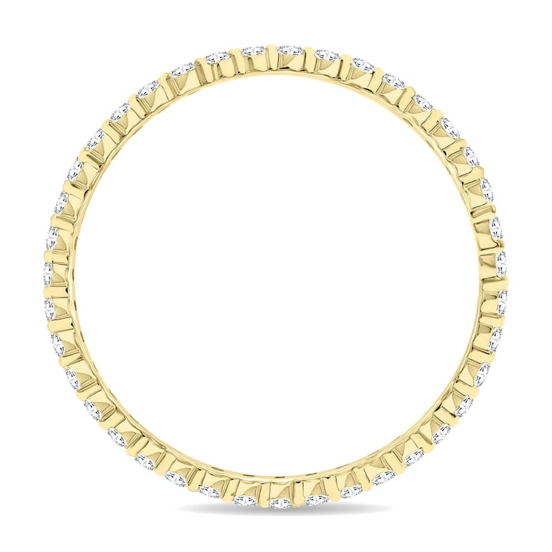 Women's 1/2 Carat TW Thin Diamond Eternity Band in 10K Yellow Gold