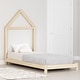 preview thumbnail 24 of 29, South Shore Sweedi Bed with House Frame Headboard Natural Wood