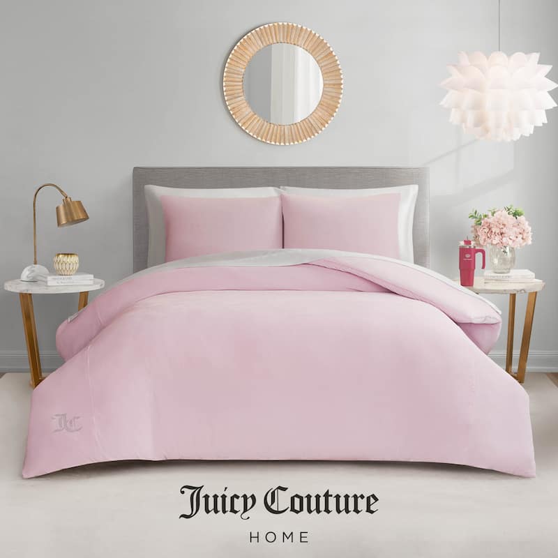 Juicy Couture Solid Velour Comforter and Sham Sets