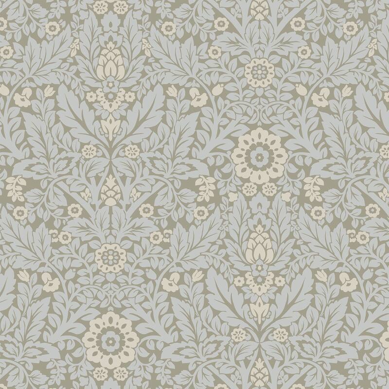 Laura Ashley Delamore Stone Grey Wallpaper