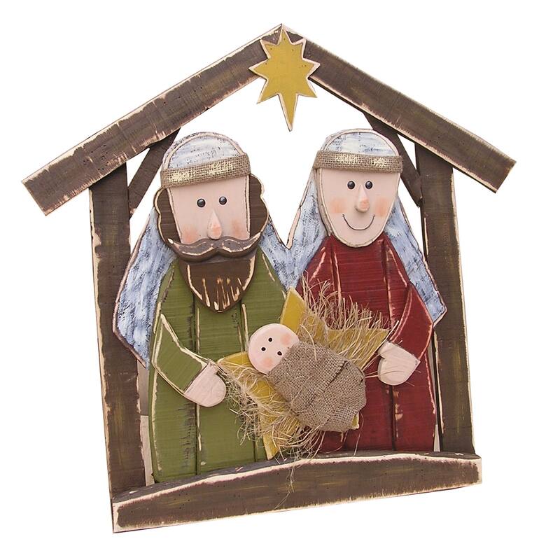 Wooden Nativity Christmas Tabletop Decoration - 30"