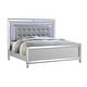 preview thumbnail 4 of 5, Sterling King Size Upholstered LED Bed made with wood Silver