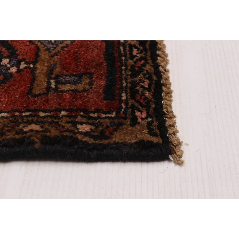 ECARPETGALLERY Hand-knotted Andelz Navy, Red Wool Rug - 4'4 x 8'4