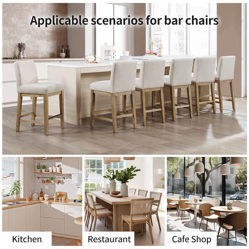 Modern 26" H Upholstery Counter Stools