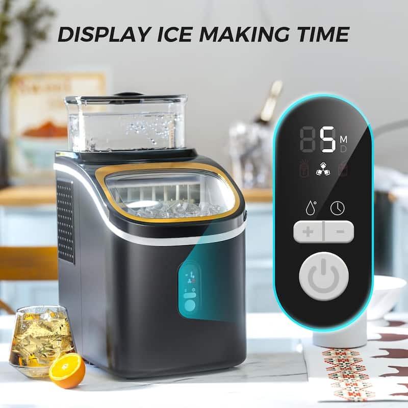 Countertop Ice Maker,Makes 9 Pieces of Ice in 6-13 Minutes, with Timer Function - 16.26*11.81*8.66in