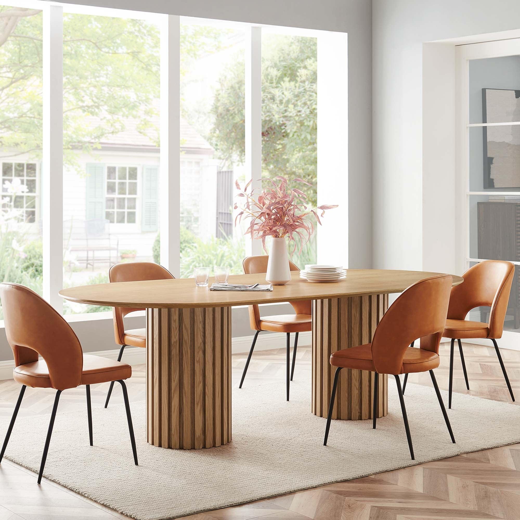 Progressive Furniture Inc Round Dining Set for 4 Mid-Century Modern - Natural Wood 47W x 47D 30H at Living Spaces