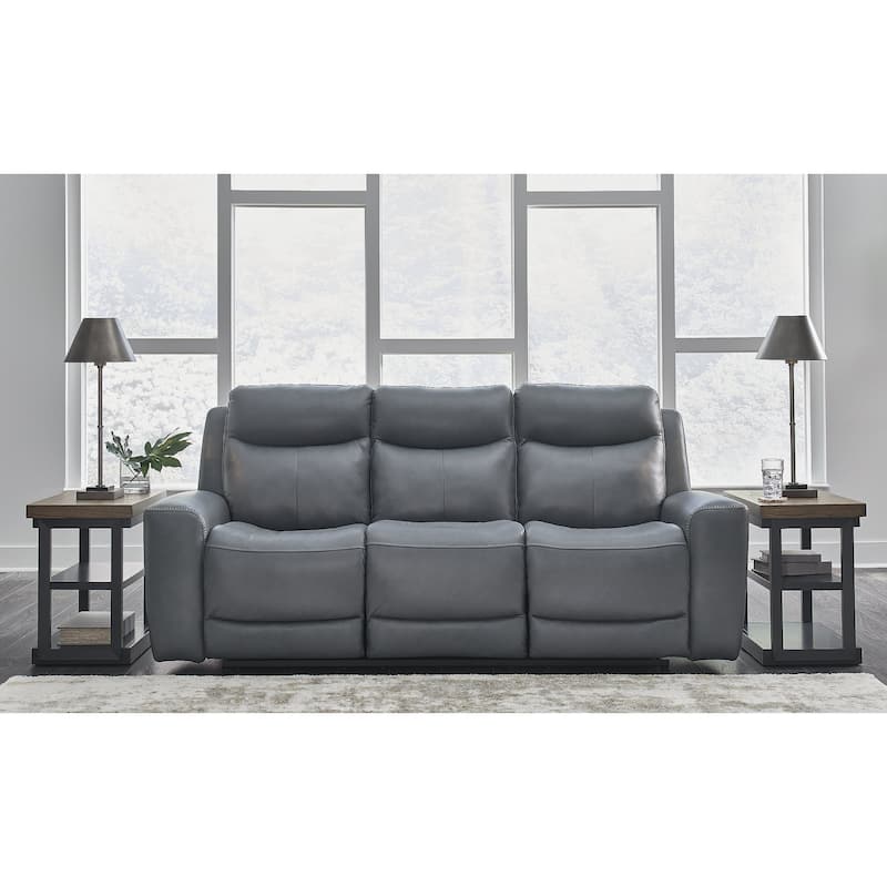 Signature Design by Ashley Mindanao Steel Power Reclining Sofa - 89"W x 42"D x 43"H