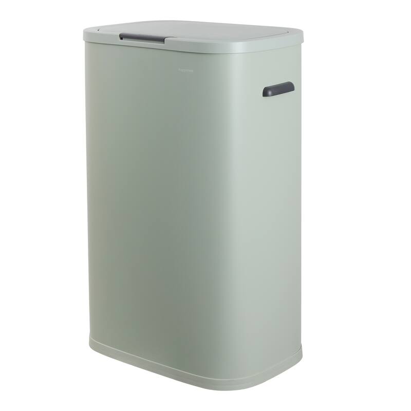 happimess Tammi Kitchen 14.5-Gallon Slim Metal Push Button Trash Can