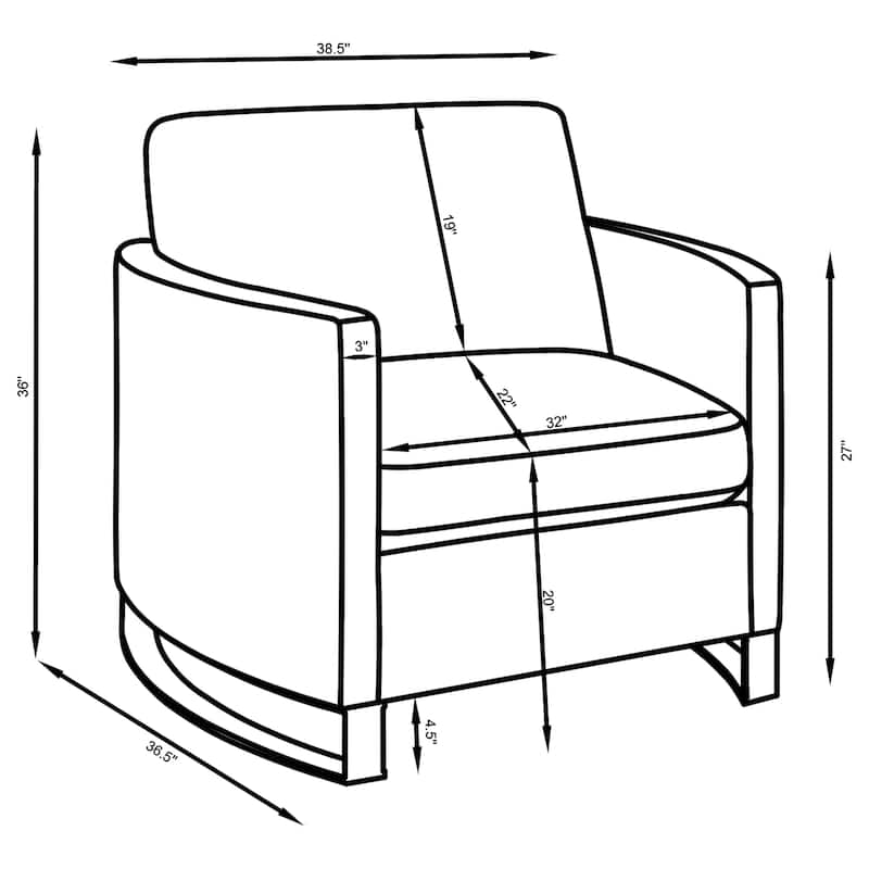 Corliss Upholstered Arched Arm Accent Chair