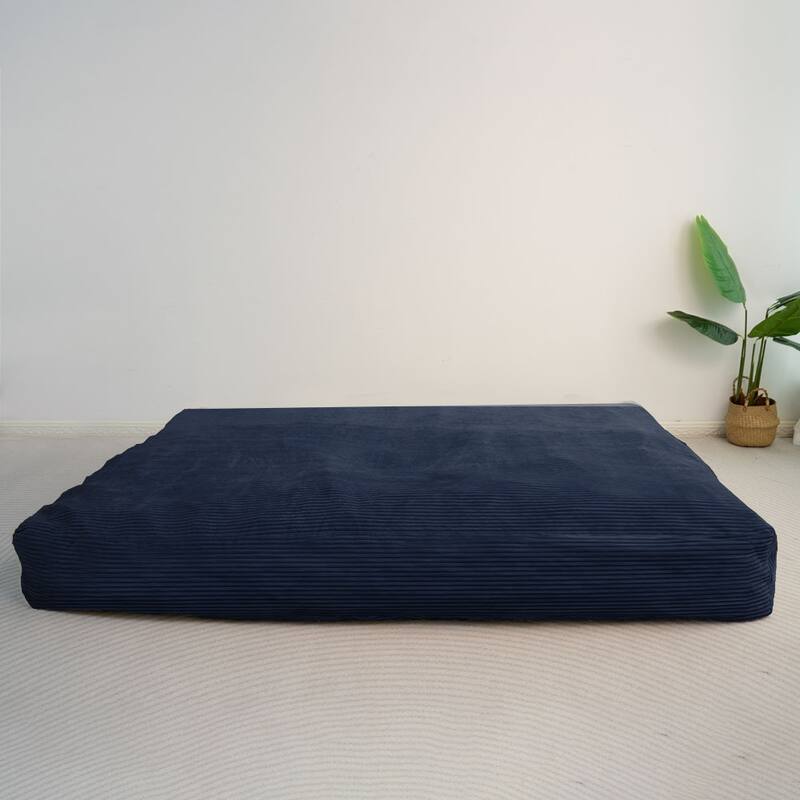 Corduroy Bean Bag Chair, Convertible Chair Folds from Bean Bag to Bed