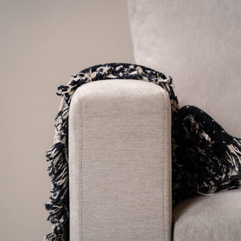 Sofa with Standard Arms & Ottoman - 104" x 35" x 37"