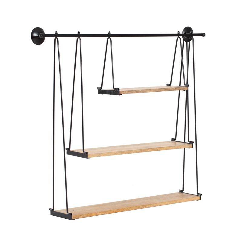 MH London Luna Three Tier Suspended Wall Shelf