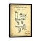 preview thumbnail 1 of 10, iCanvas "Laryngoscope Vintage Patent Blueprint" by Aged Pixel Framed Black - 40x26