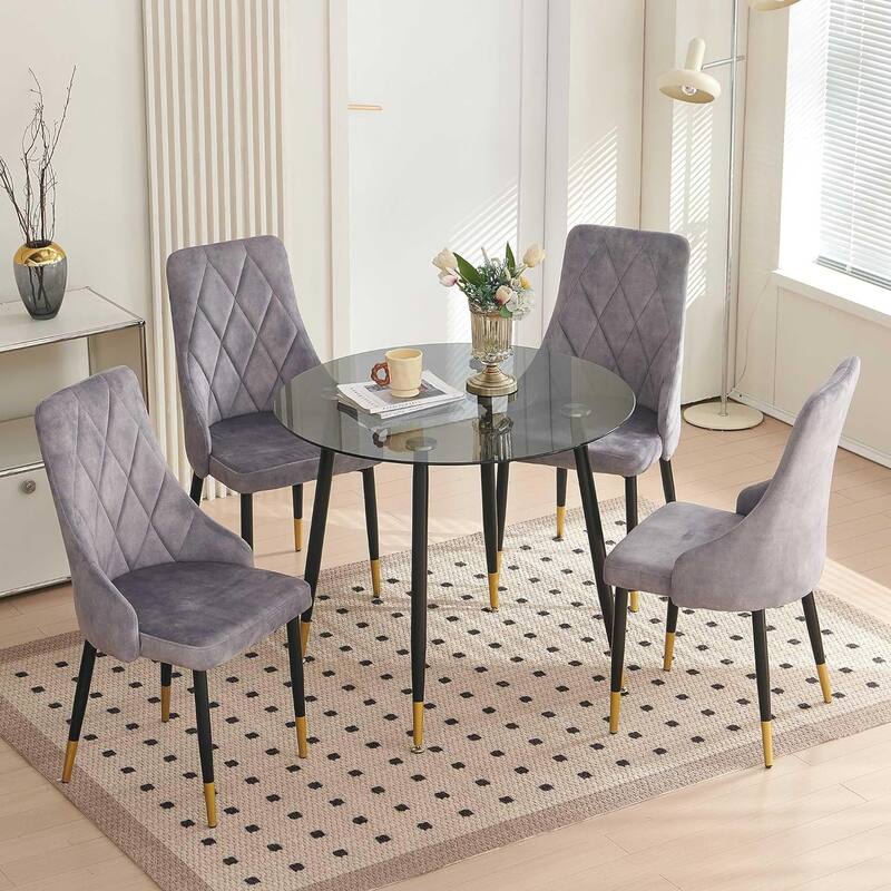 Howtai Velvet Home Kitchen Dining Chairs Upholstered Backrest