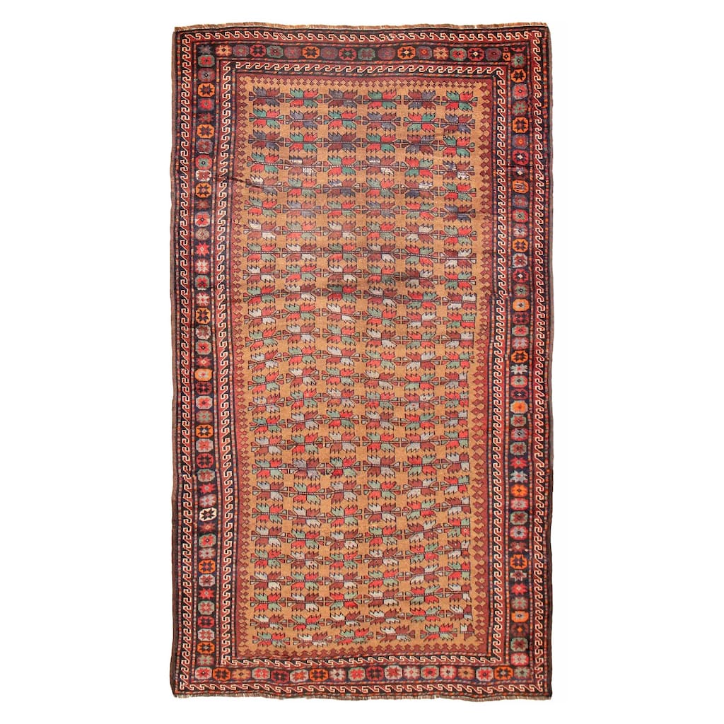 ECARPETGALLERY Hand-knotted Melis Light Brown Wool Rug - 5'2 x 9'5