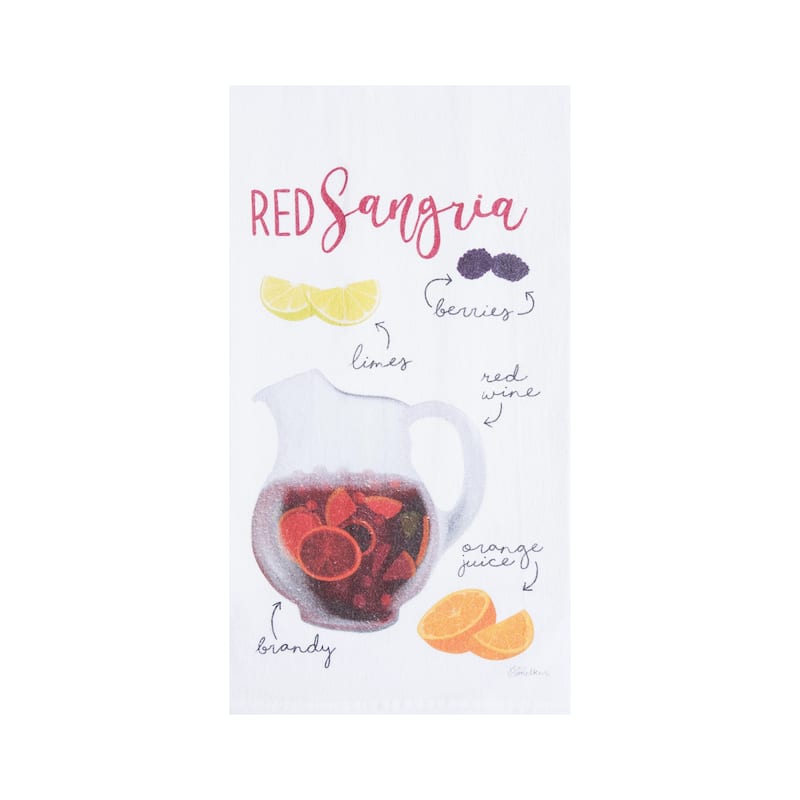 Pizza Caprese & Sangria Towel S/3