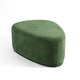 preview thumbnail 32 of 42, 43" Rounded Triangle Upholstered Ottoman, Oversize Fabric Ottoman Footstool