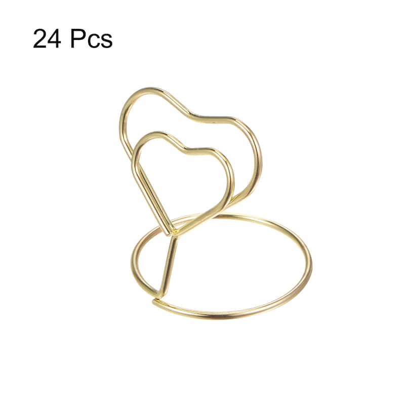 24pcs Table Number Holders 40mm Tall 35mm Base Width Mini Heart
