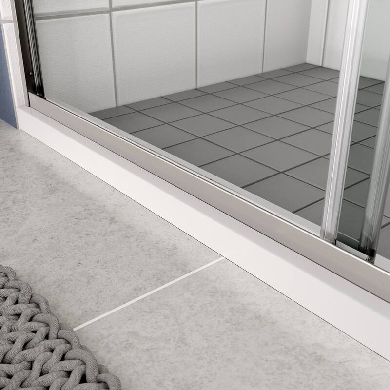 Framed Double Sliding Shower Doors with Stainless Steel Handle