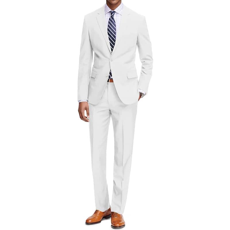 Braveman Men's Classic Fit Two-Piece Suit - 46S - White