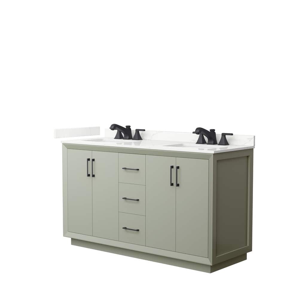 Strada 60-inch Double Vanity, Quartz Top