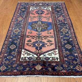 HERAT ORIENTAL Hand-knotted Tribal Hamadan Wool Rug - 4'3 x 7'1 - Bed ...