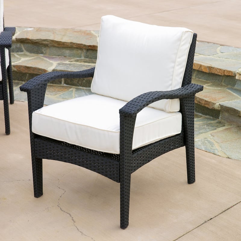 Honolulu Outdoor 4-pc. Cushioned Wicker Seating Set by Christopher Knight Home
