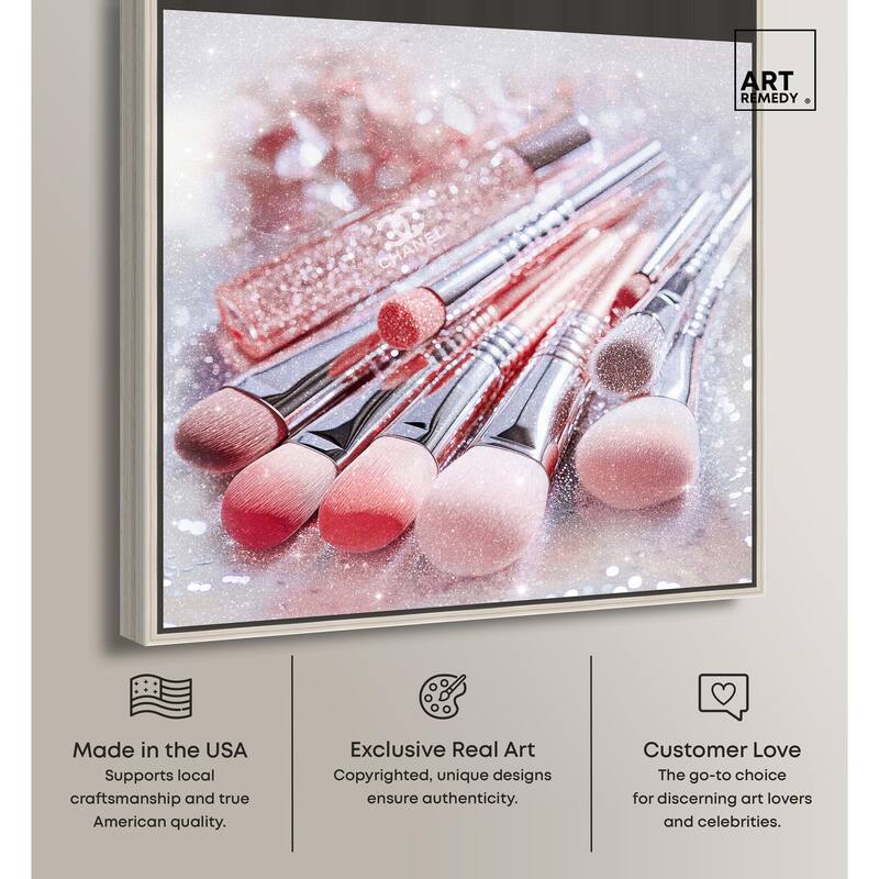 Brush Collection Blush Canvas by Art Remedy