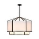preview thumbnail 5 of 11, America Traditional 6-Light Two-layer Drum Fabric Pendant Chandelier - 28.1in